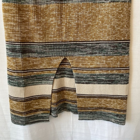 prAna Acadia Midi Skirt Peacock Multicolor Stripe Ribbed Knit Size Small - Picture 6 of 9